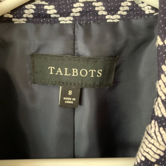 Talbots reverser pattern collar cuff pocket blazer. I‎ never wore it - Picture 2 of 5